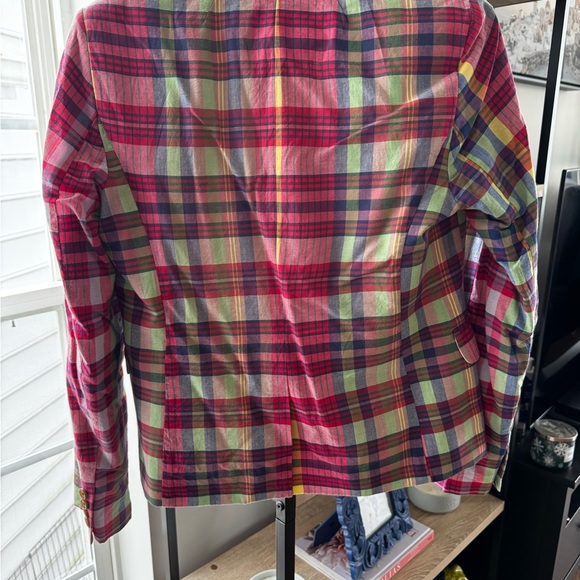 J. Crew Women's Madras Plaid Blazer 8 - Picture 5 of 5